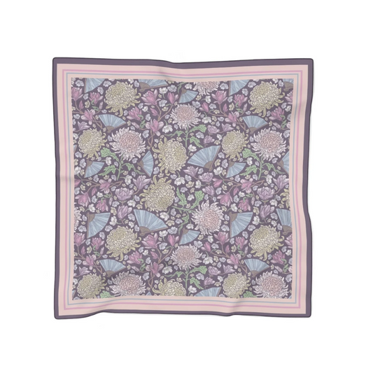 Purple Magnolia Silk SCARF from Blue Water Songs