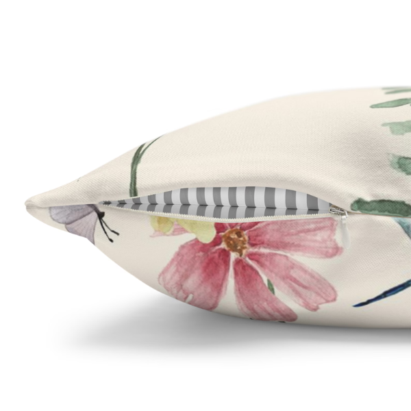 Aquarelle Fleurs sauvages colorées OREILLER ET COUVERTURE | DÉCO PRINTEMPS ÉTÉ