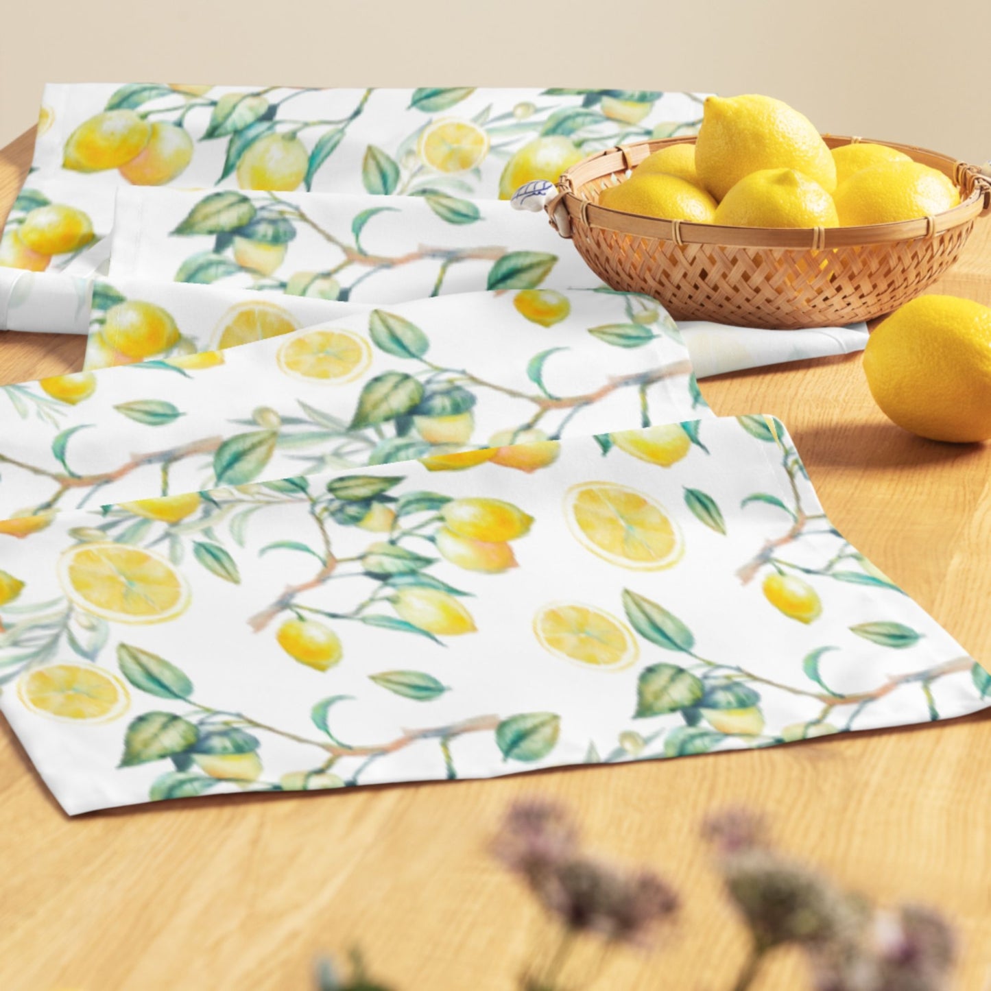 Summer Lemon TABLE RUNNER| SUMMER24PA02_TBR02