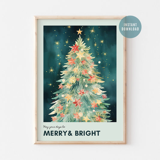 Christmas Tree Art Print - DIGITAL DOWNLOAD | WINTER24POR02