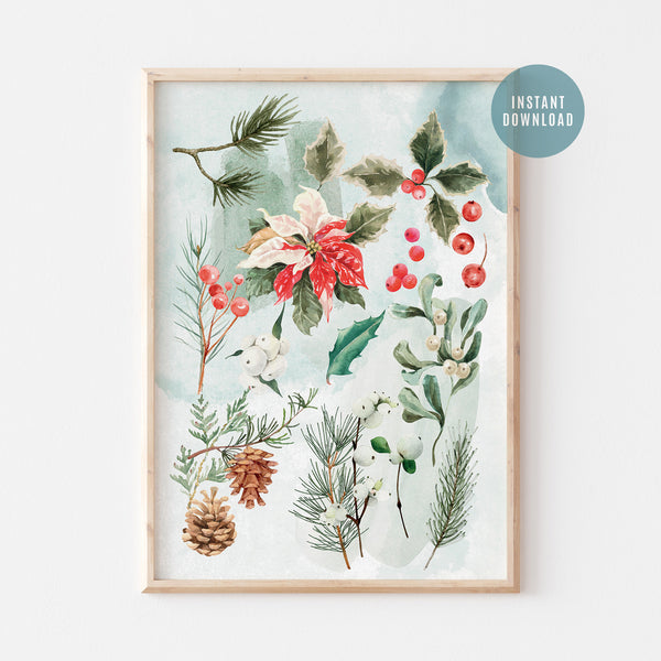 Botanical Winter Print - DIGITAL DOWNLOAD | winter22_50