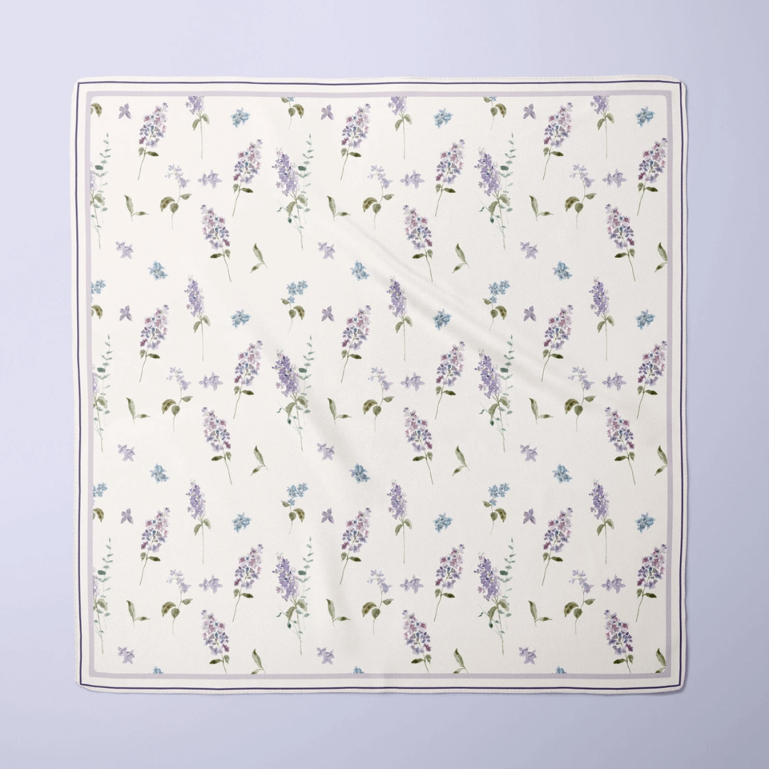 Pastel Lilac Floral SCARF from Blue Water Songs