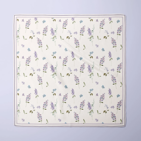 Pastel Lilac Floral SCARF from Blue Water Songs