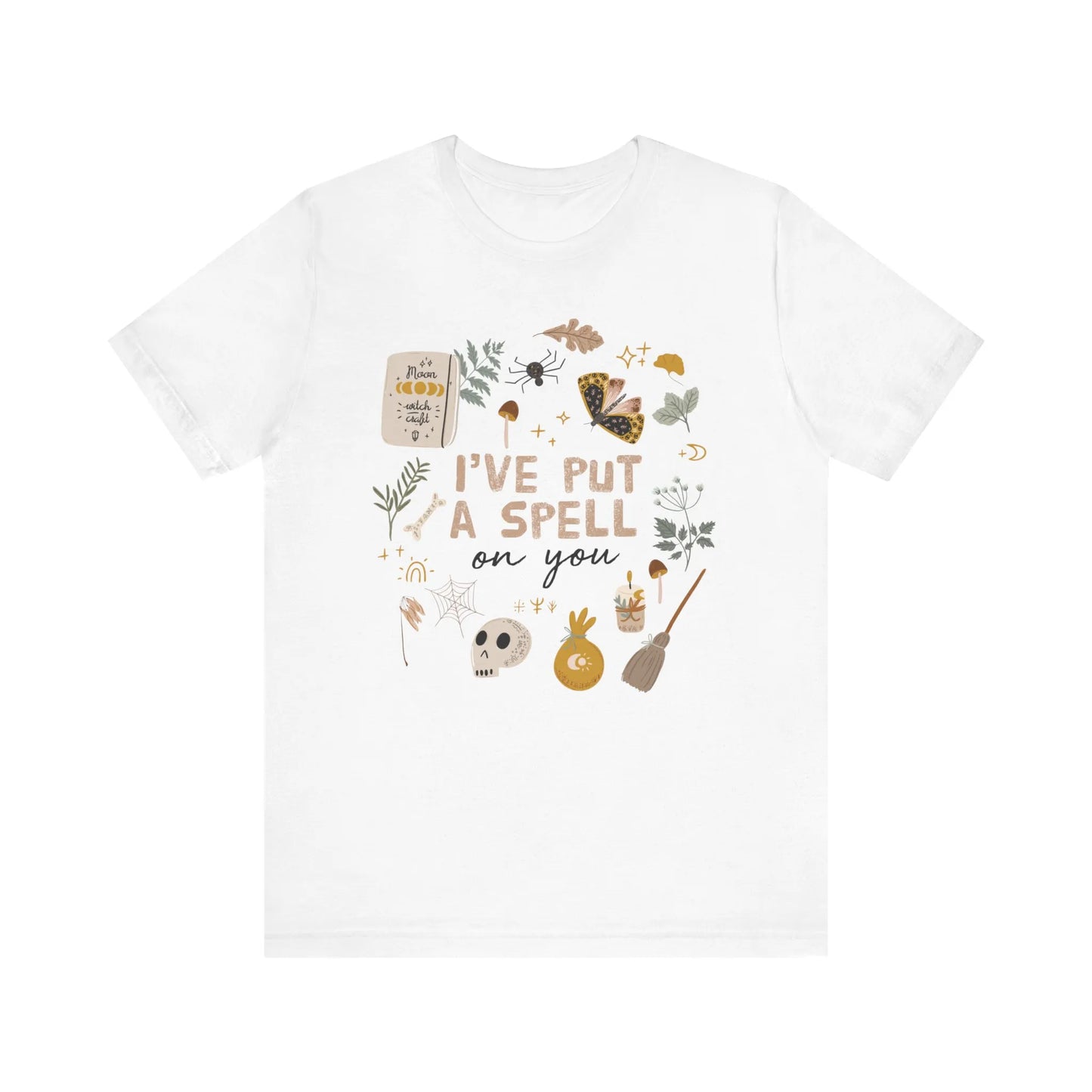 'I Put A Spell On You' Cottage witch T-SHIRT - white color