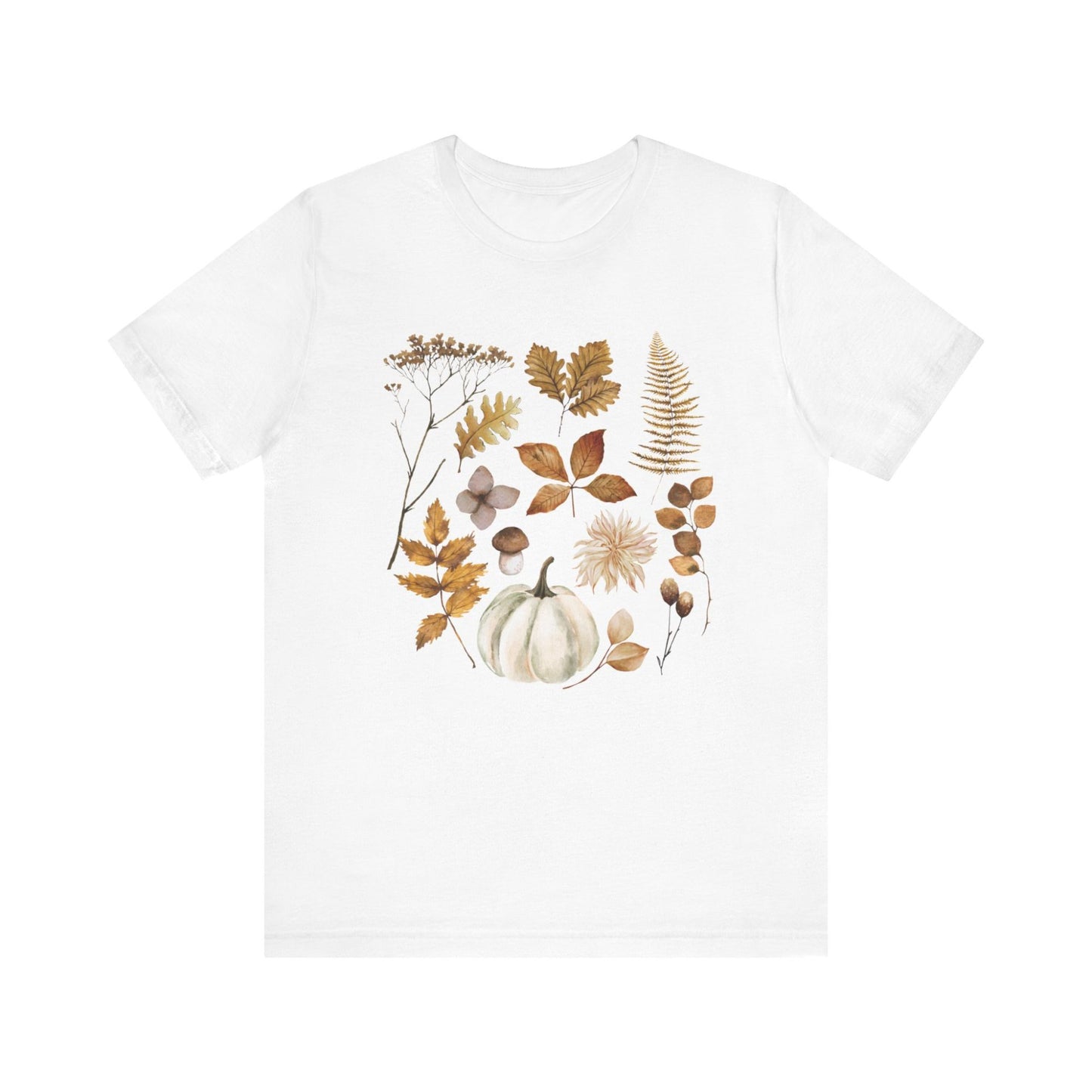 Fall Leaves and Pumpkin T-SHIRT from Blue Water Songs -  color