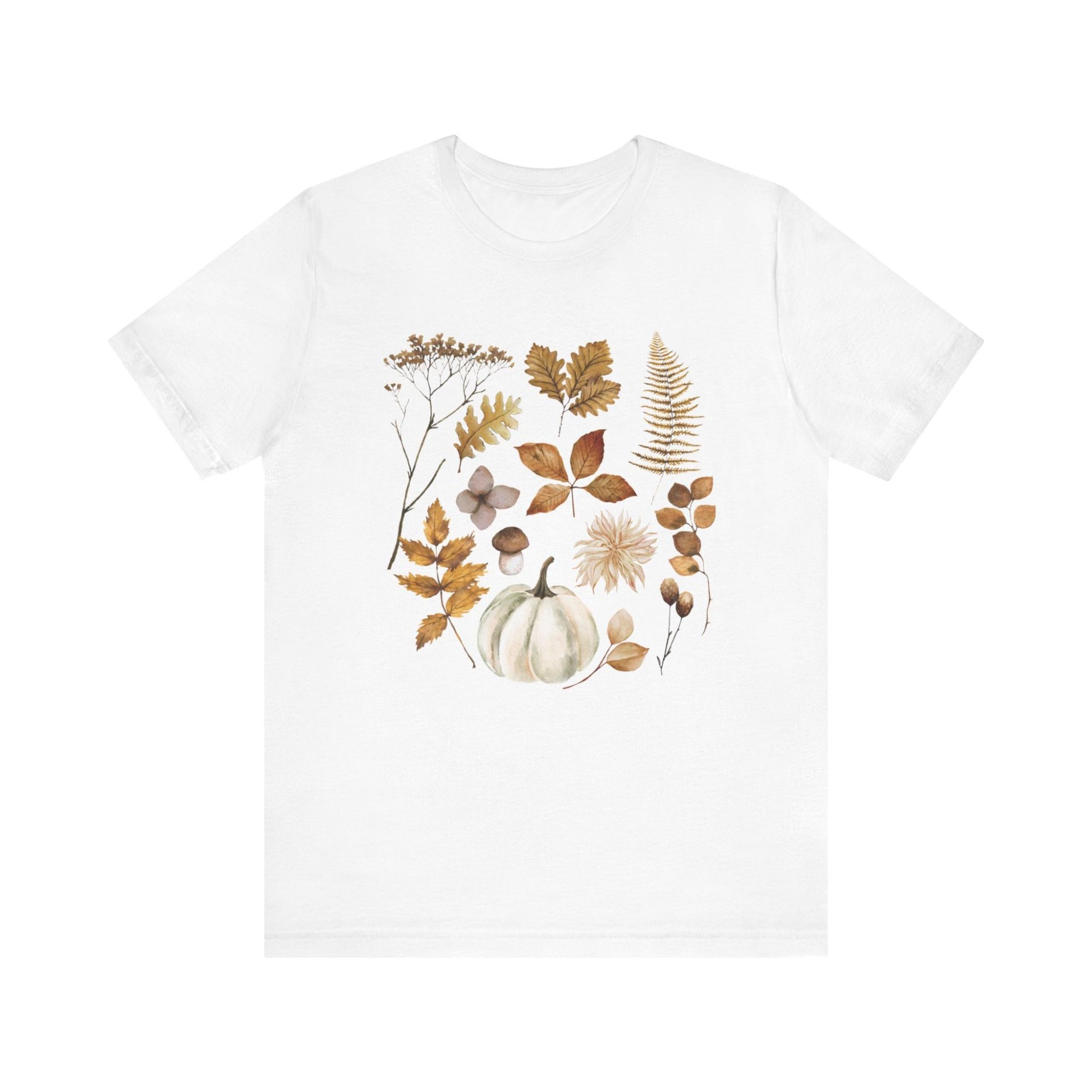 Fall Leaves and Pumpkin T-SHIRT from Blue Water Songs -  color