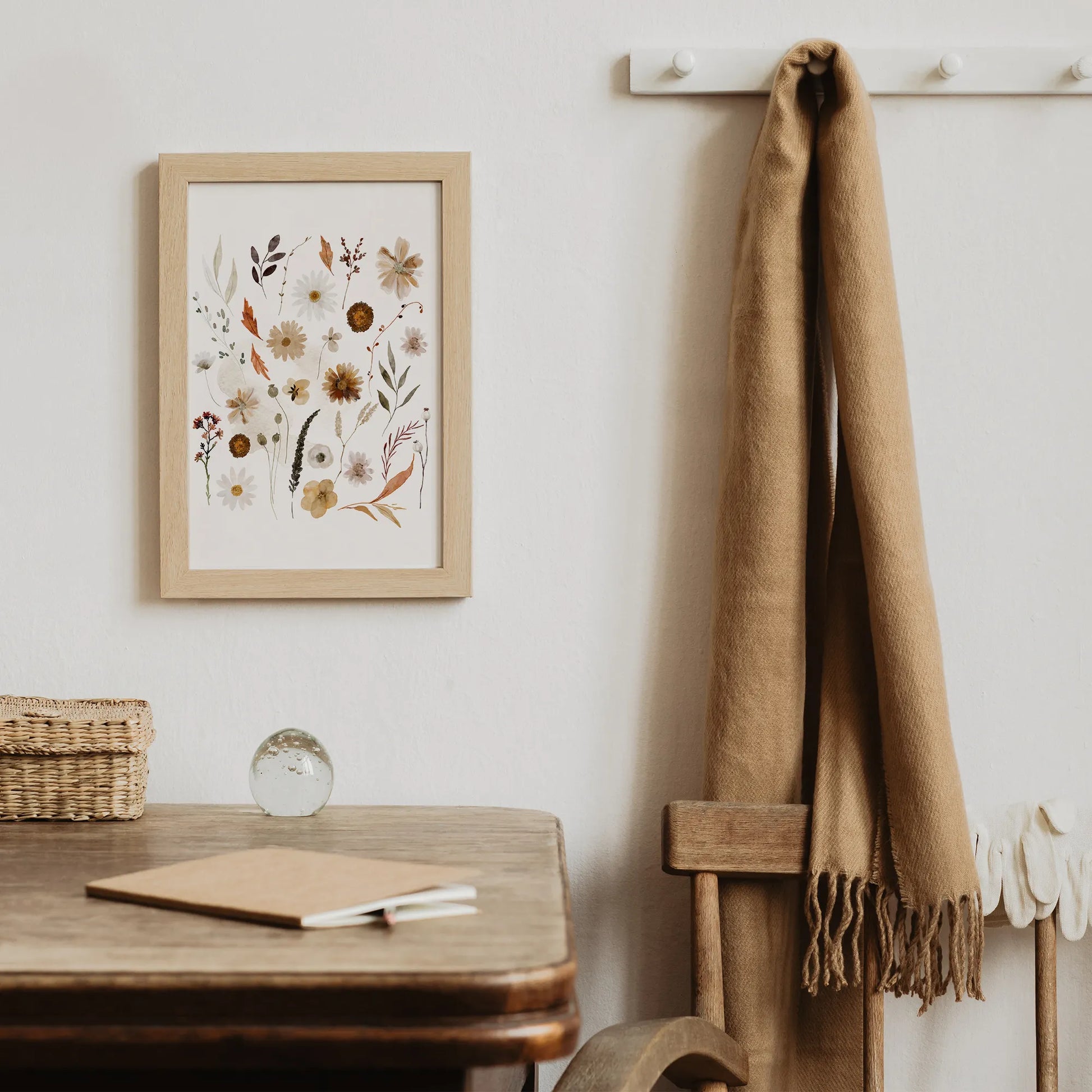 autumn vibe with Wildflowers Autumn Art Prints – Digital Download hanging on the wall