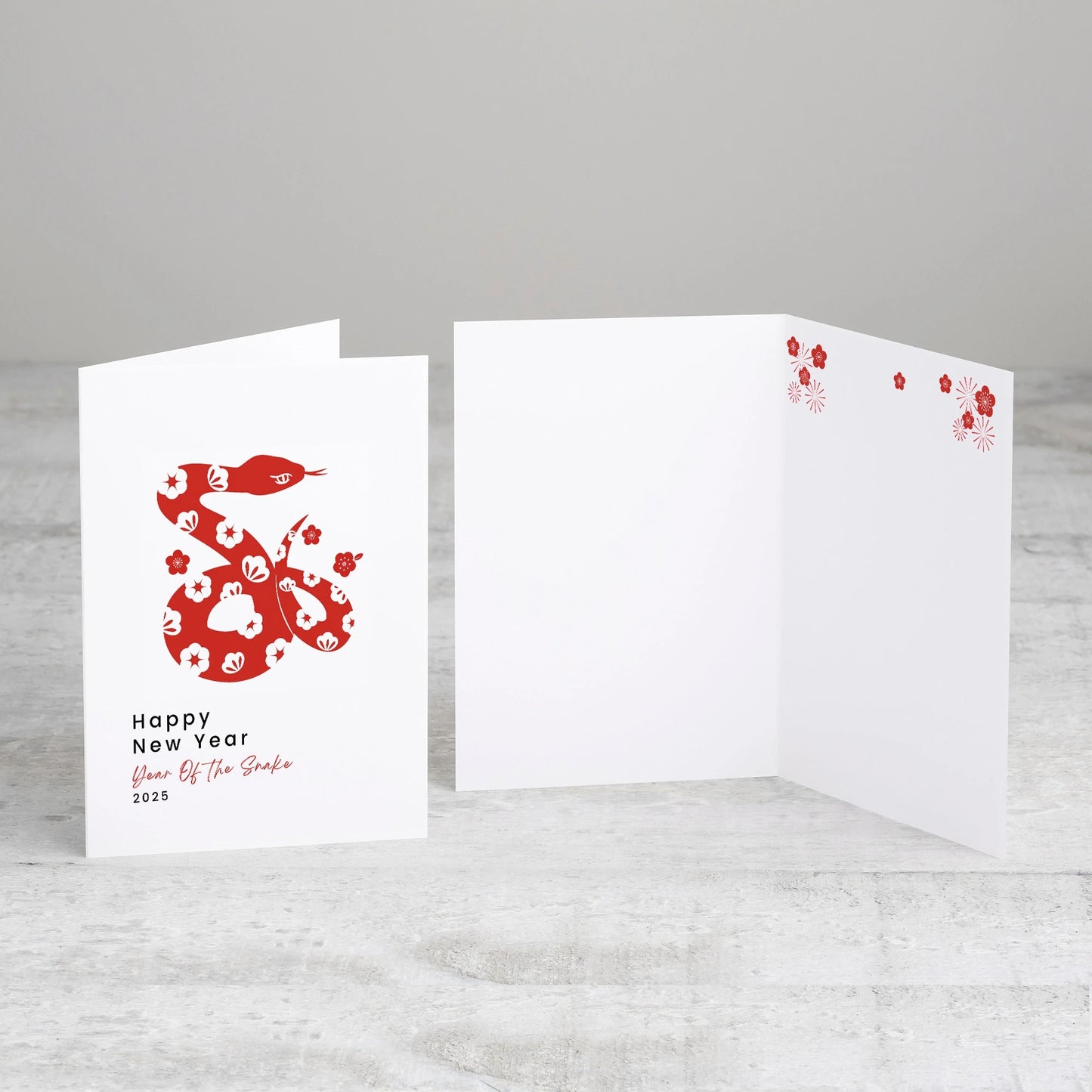 Year of The Snake Folded Card| NEWYEAR25CR10