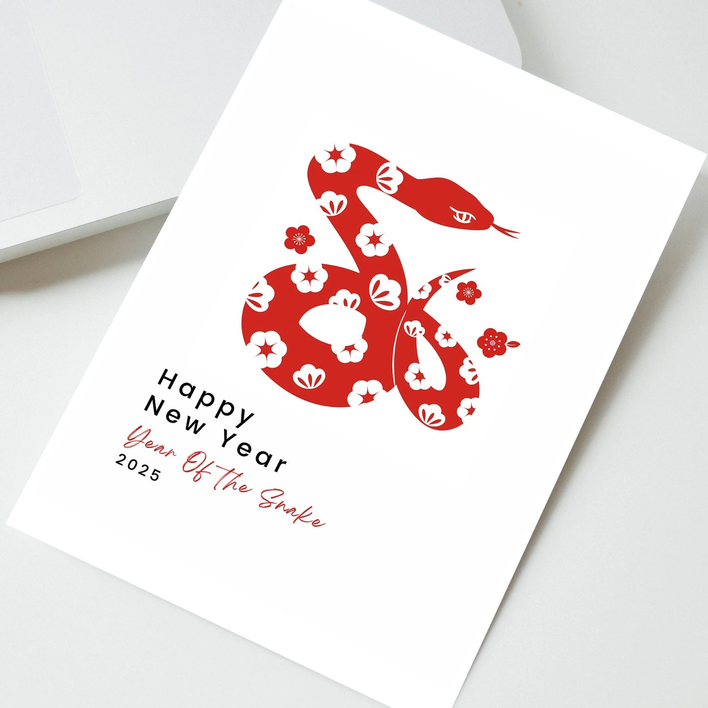 Year of The Snake Folded Card| NEWYEAR25CR10