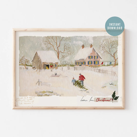 Home, Love, Christmas Art Print - DIGITAL DOWNLOAD |winter22_52