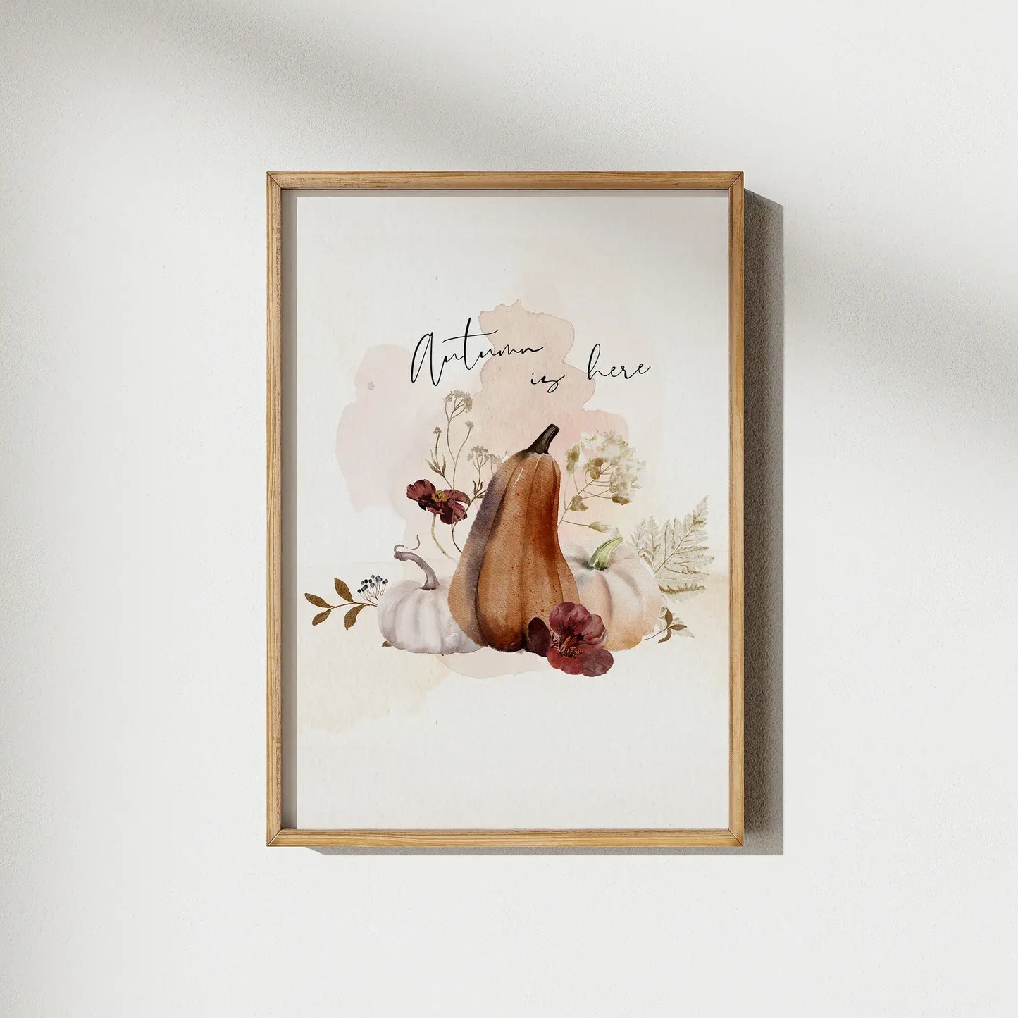 Autumn is here Art print - DIGITAL DOWNLOAD - FALL23POT05 featuring pumpkins and warm tones.