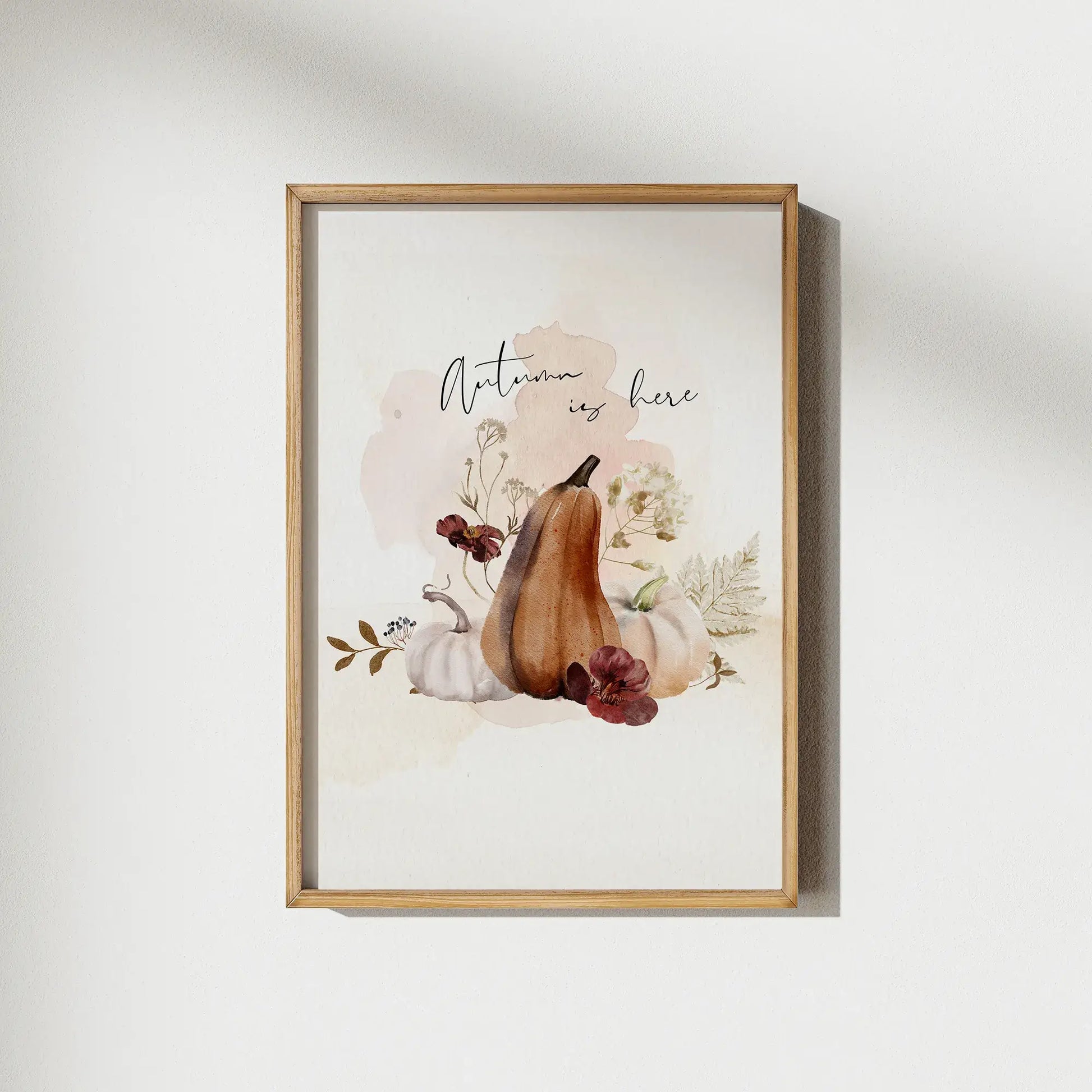 Autumn is here Art print - DIGITAL DOWNLOAD - FALL23POT05 featuring pumpkins and warm tones.