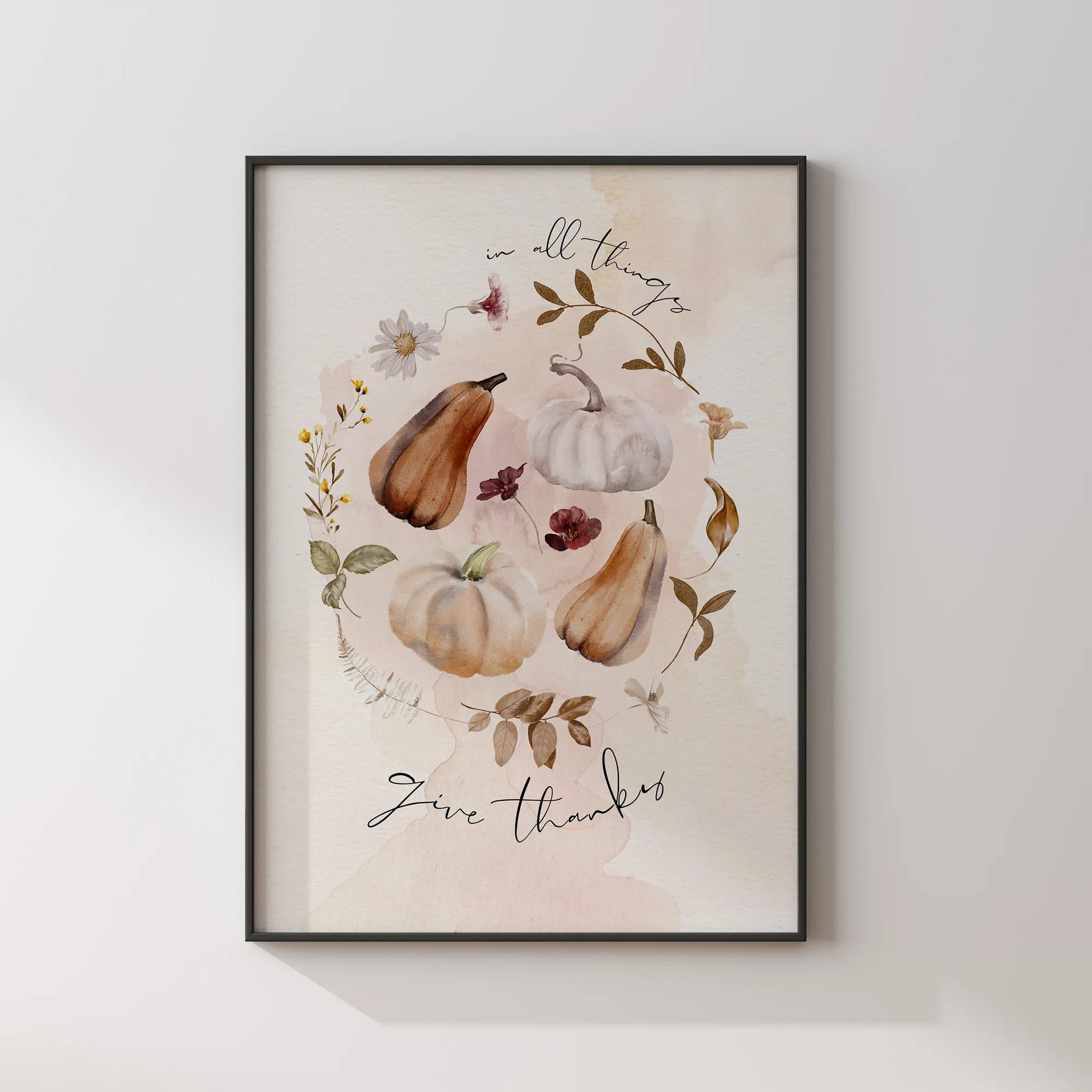 "give thanks in all things" thanksgiving quote print from Blue Water Songs