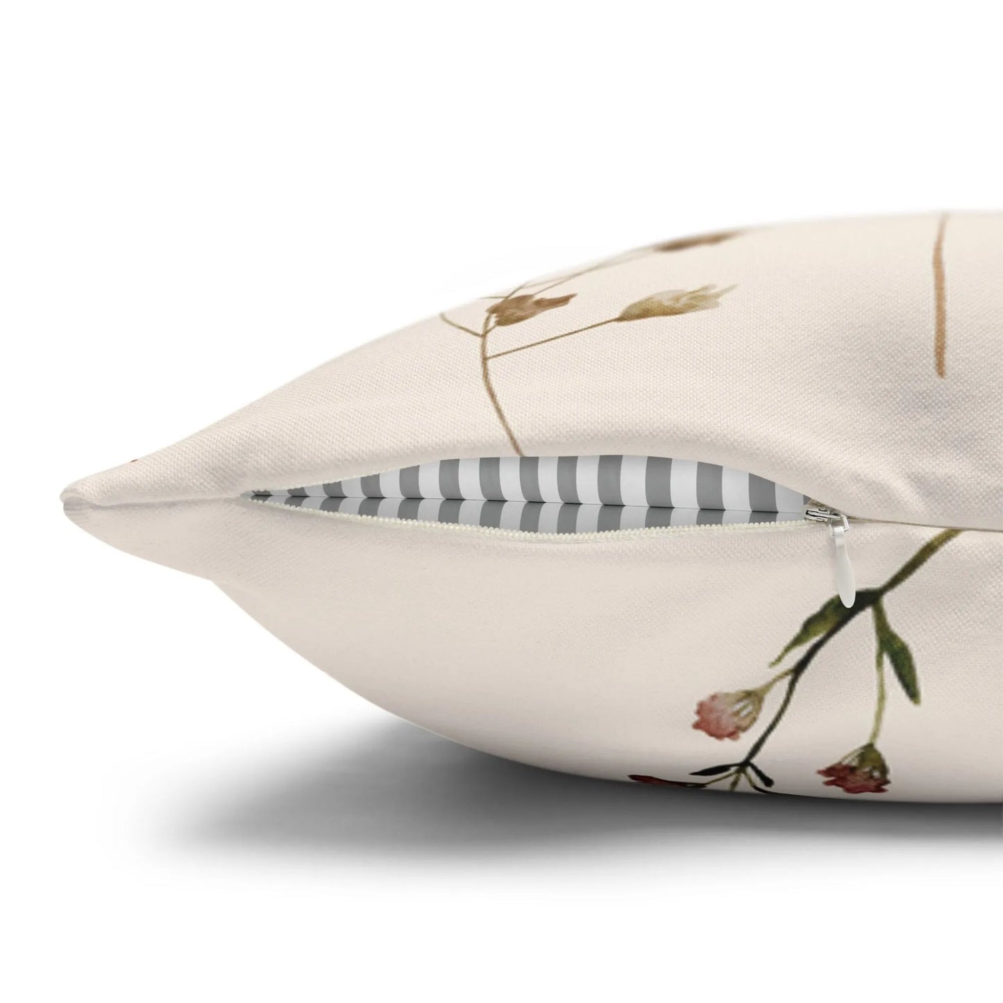 Watercolor Pumpkin Wildflower Pillow