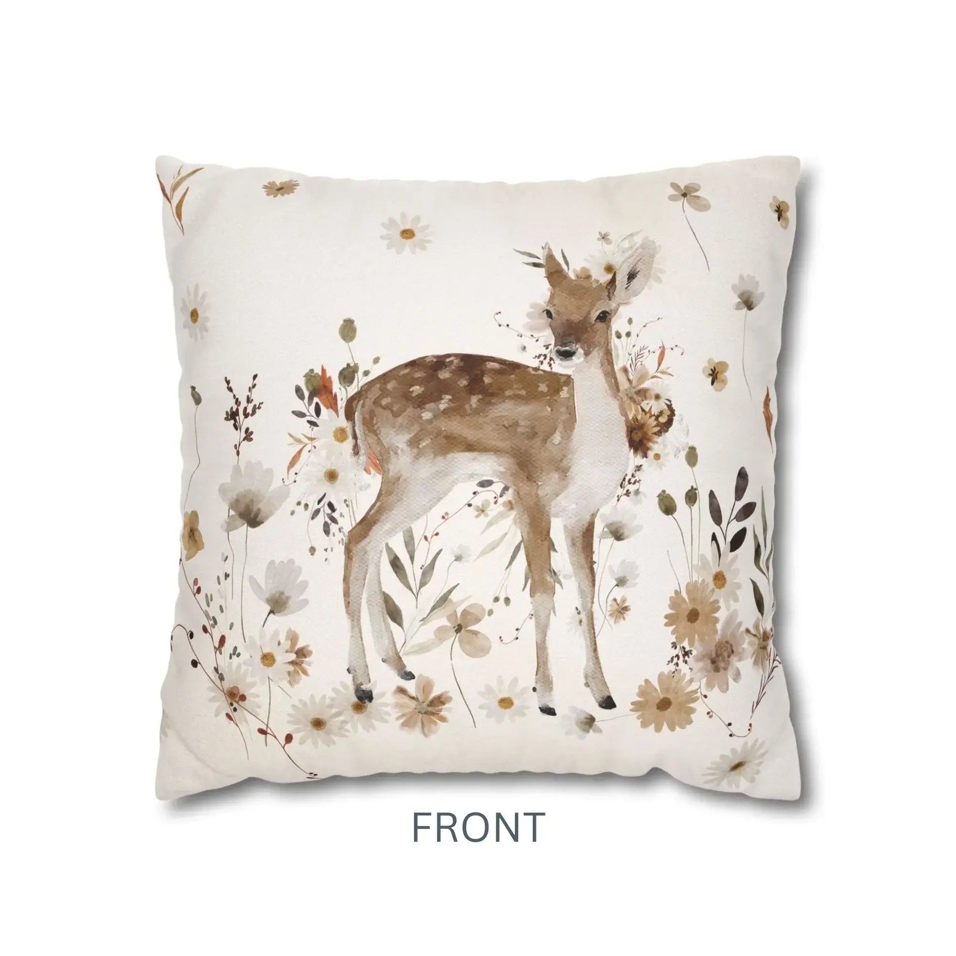 Bambi Deer Fall Pillow Cover - front view