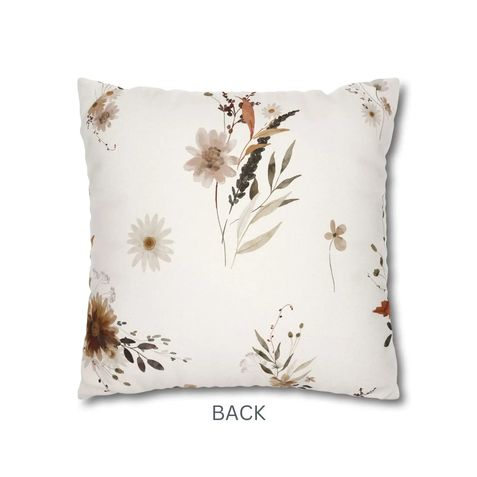back side of Bambi Deer Fall Pillow Cover 