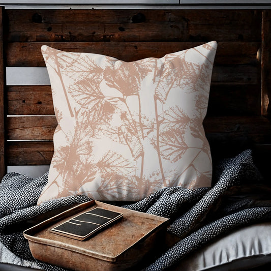 Birch Leaves Herbarium PILLOW from Blue Water Songs and dark blanket