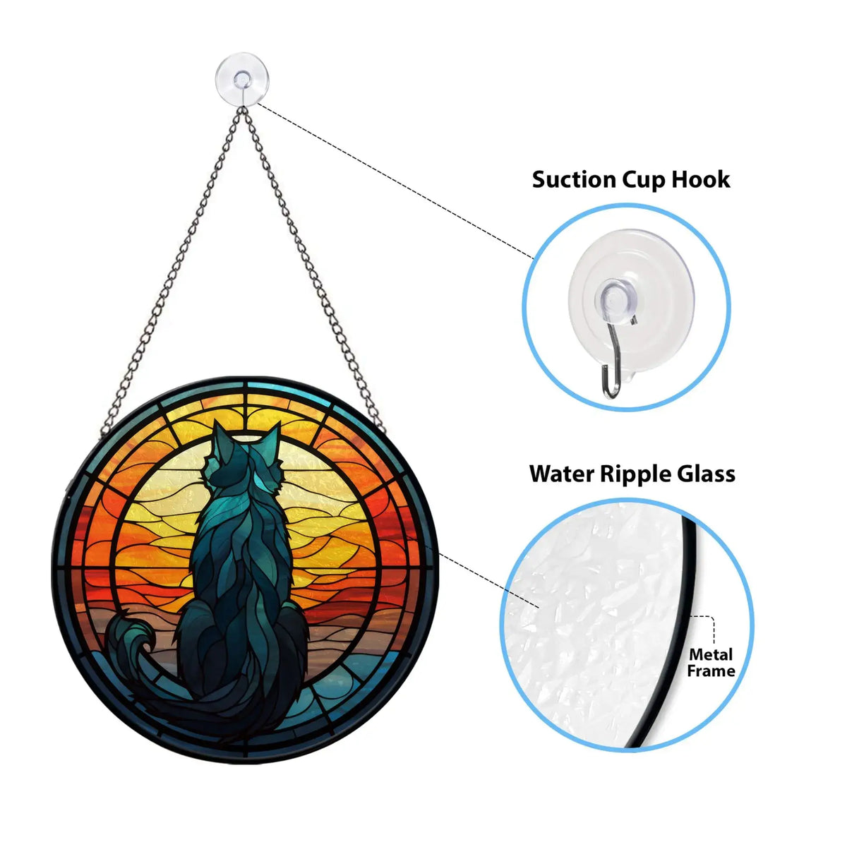 how to hang glass ornament on the window 