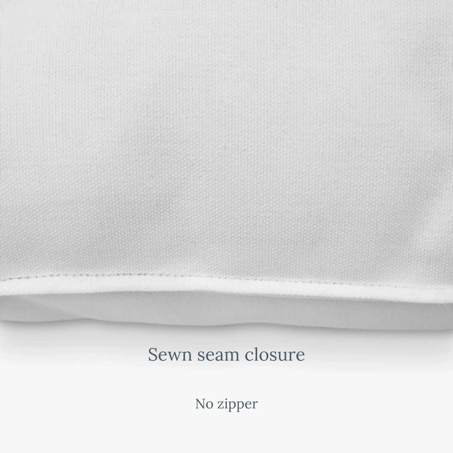 sewn seam closure of OUTDOOR PILLOW from Blue Water Songs