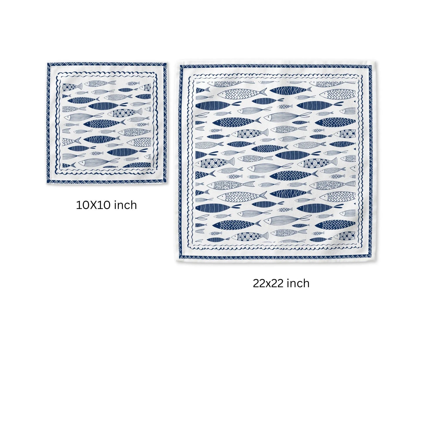 Blue Fish Coastal Cloth Napkin