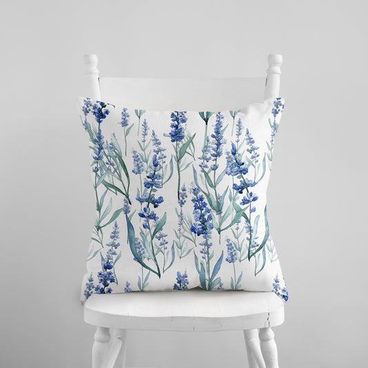 Watercolor Blue Lavender PILLOW & COVER | SPRING24PLW12