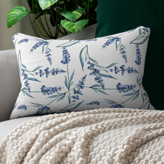 Watercolor Blue Lavender PILLOW & COVER| SPRING SUMMER DECOR