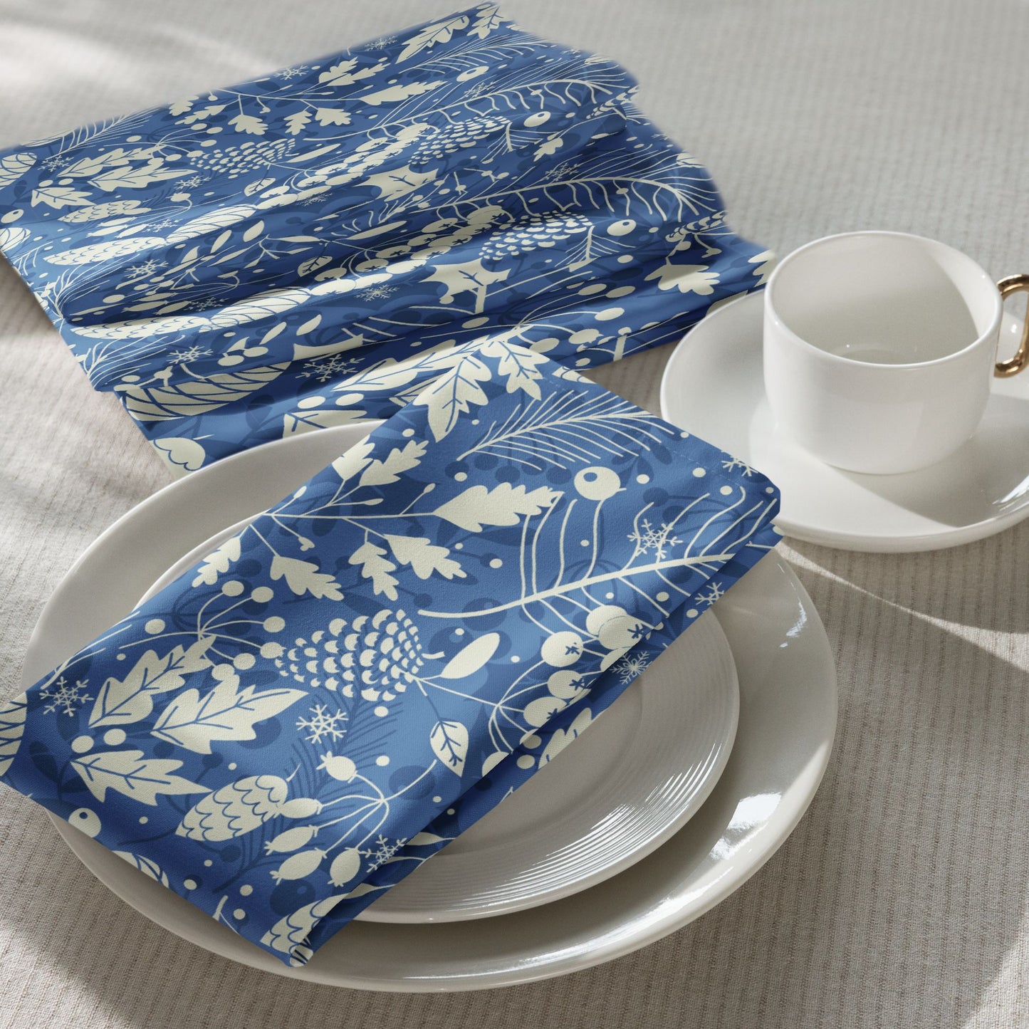 Blue Winter Botanical Cloth NAPKIN | WINTER23PL26