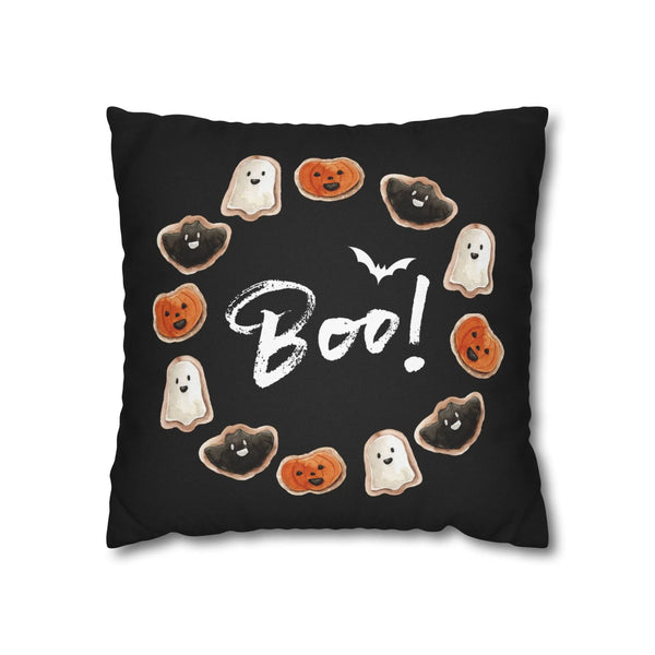 Cute Halloween Boo! Pillow from Blue Water Songs - black color