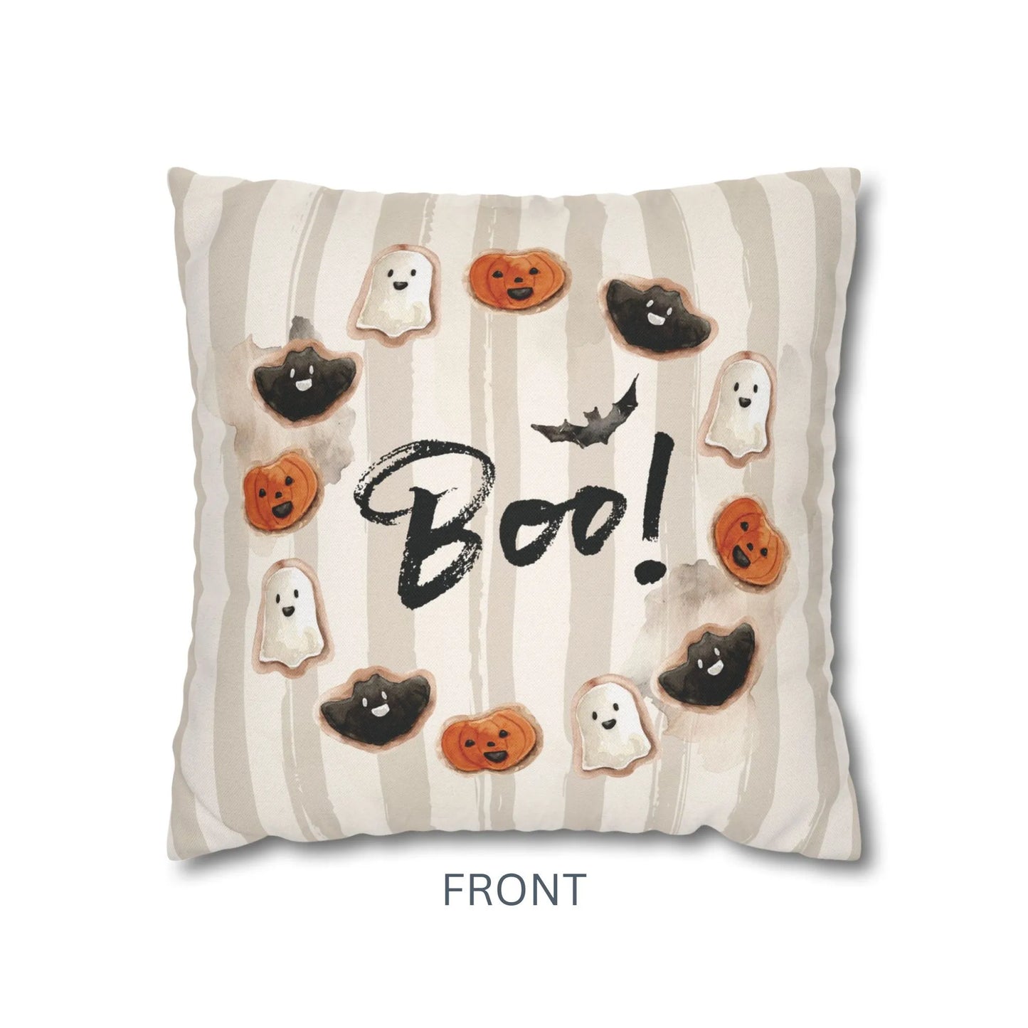 front side of cute Halloween pillow covers from Blue Water Songs