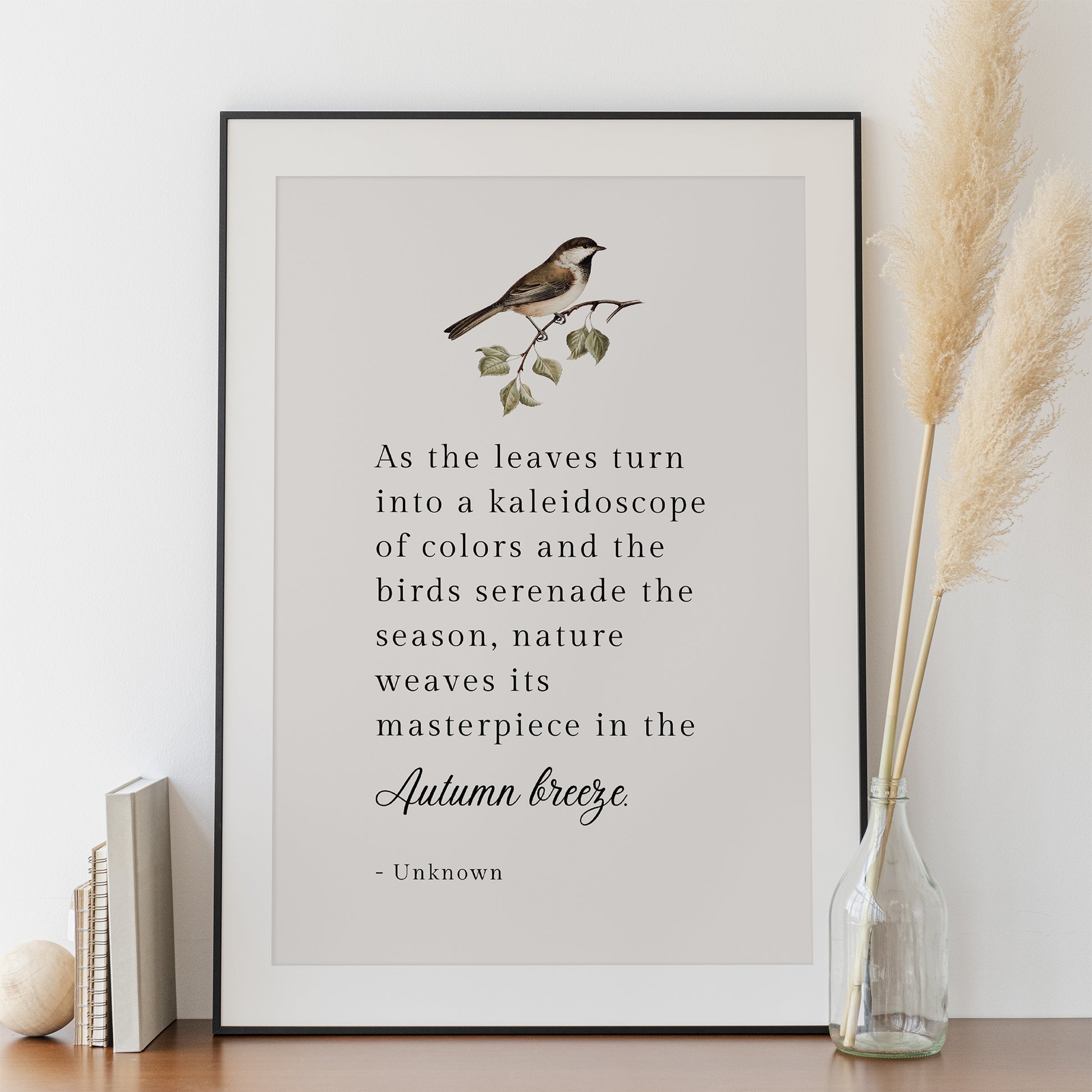 Autumn Poem Botanical Vintage Art Print - DIGITAL DOWNLOAD - WOODLAND 5