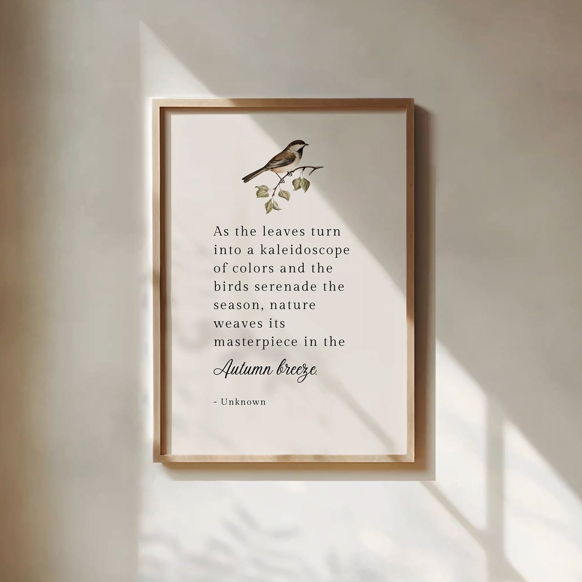 Autumn Poem Botanical Vintage Art Print - DIGITAL DOWNLOAD - WOODLAND 5