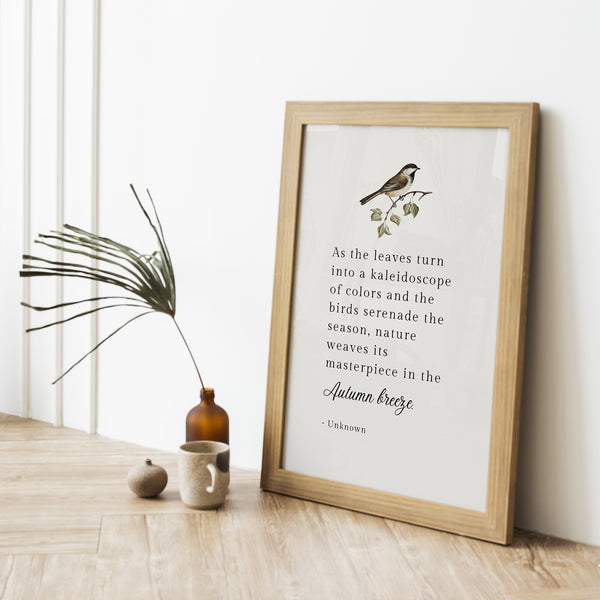 Autumn Poem Botanical Vintage Art Print - DIGITAL DOWNLOAD - WOODLAND 5