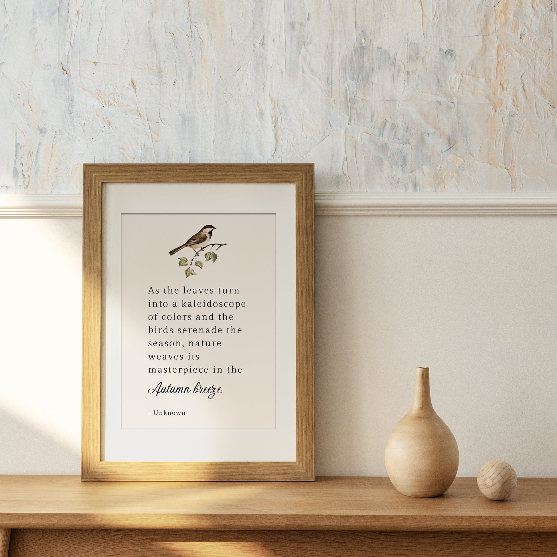 Autumn Poem Botanical Vintage Art Print - DIGITAL DOWNLOAD - WOODLAND 5