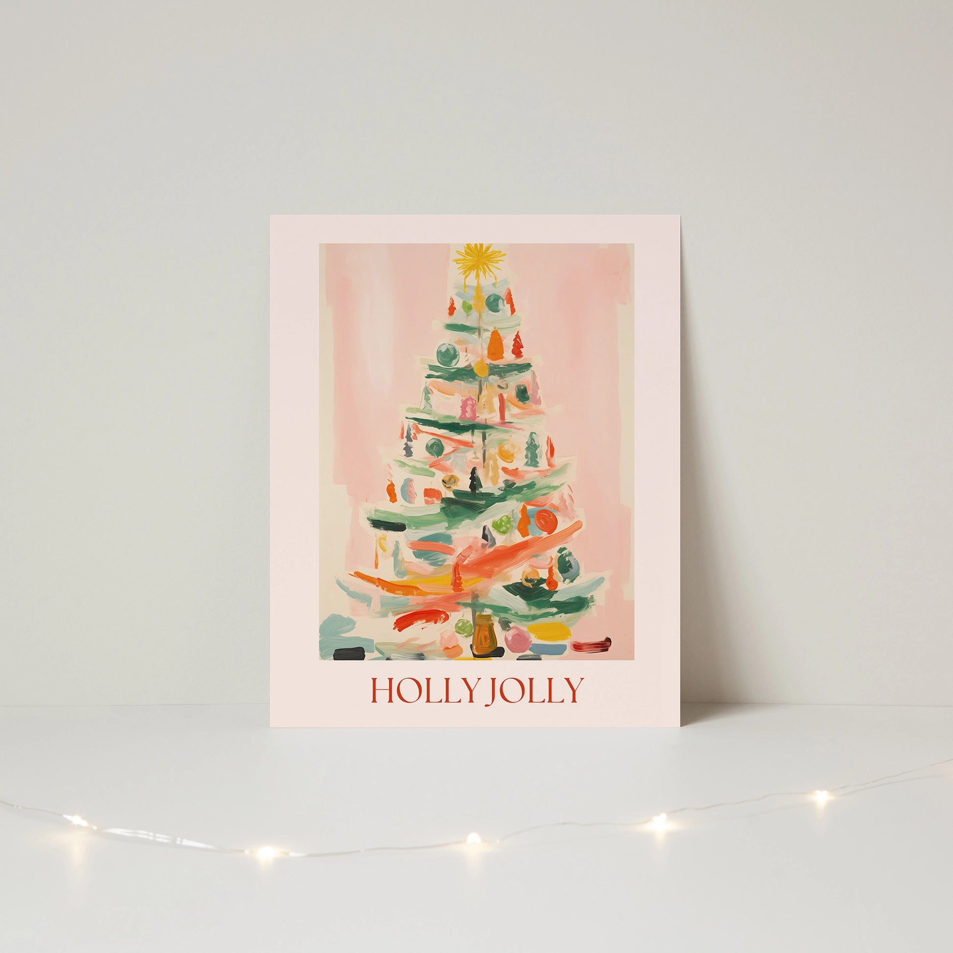  Eclectic Pink Christmas Tree Printing card - DIGITAL DOWNLOAD from Blue Water Songs