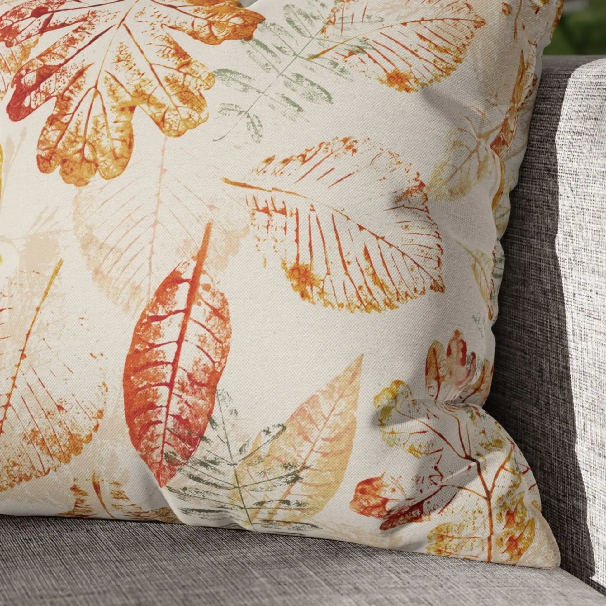 close up of Cozy Herbarium Fall Pillow Covers