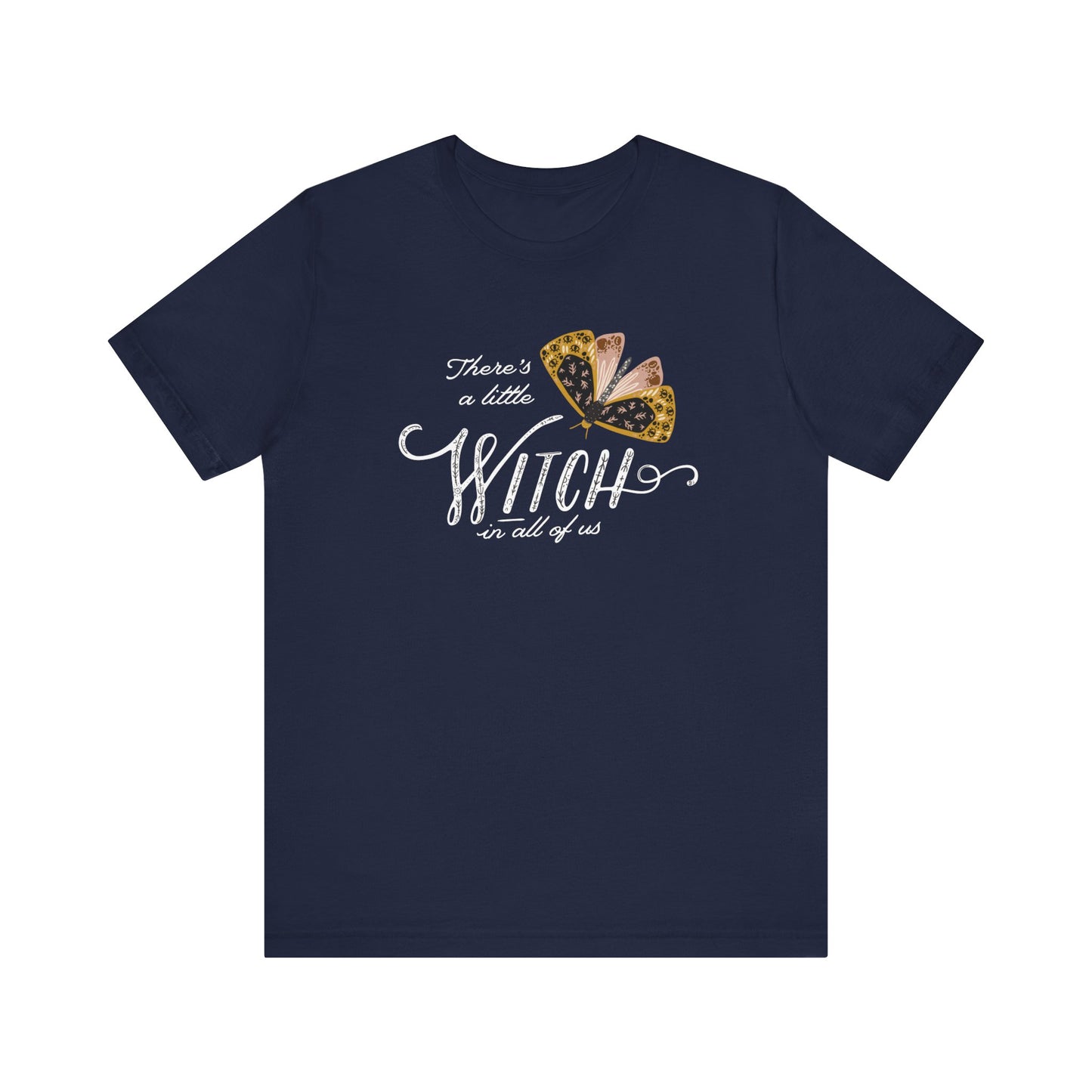 'There's a little witch in all of us' T-SHIRT from Blue Water Songs - navy color