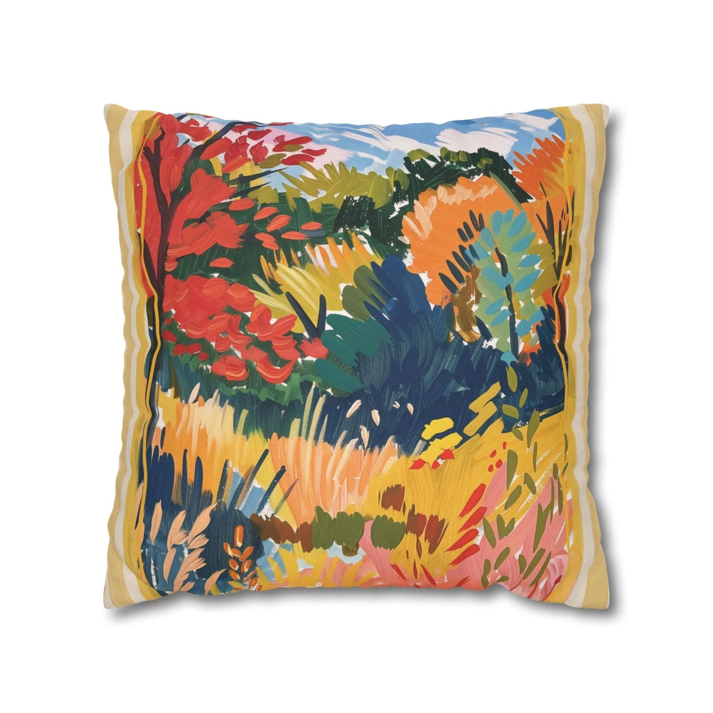 Colorful Fall Landscape Pillow