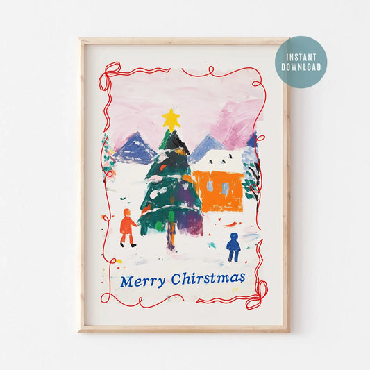 Cute Merry Christmas in eclectic style- DIGITAL DOWNLOAD from Blue Water Songs