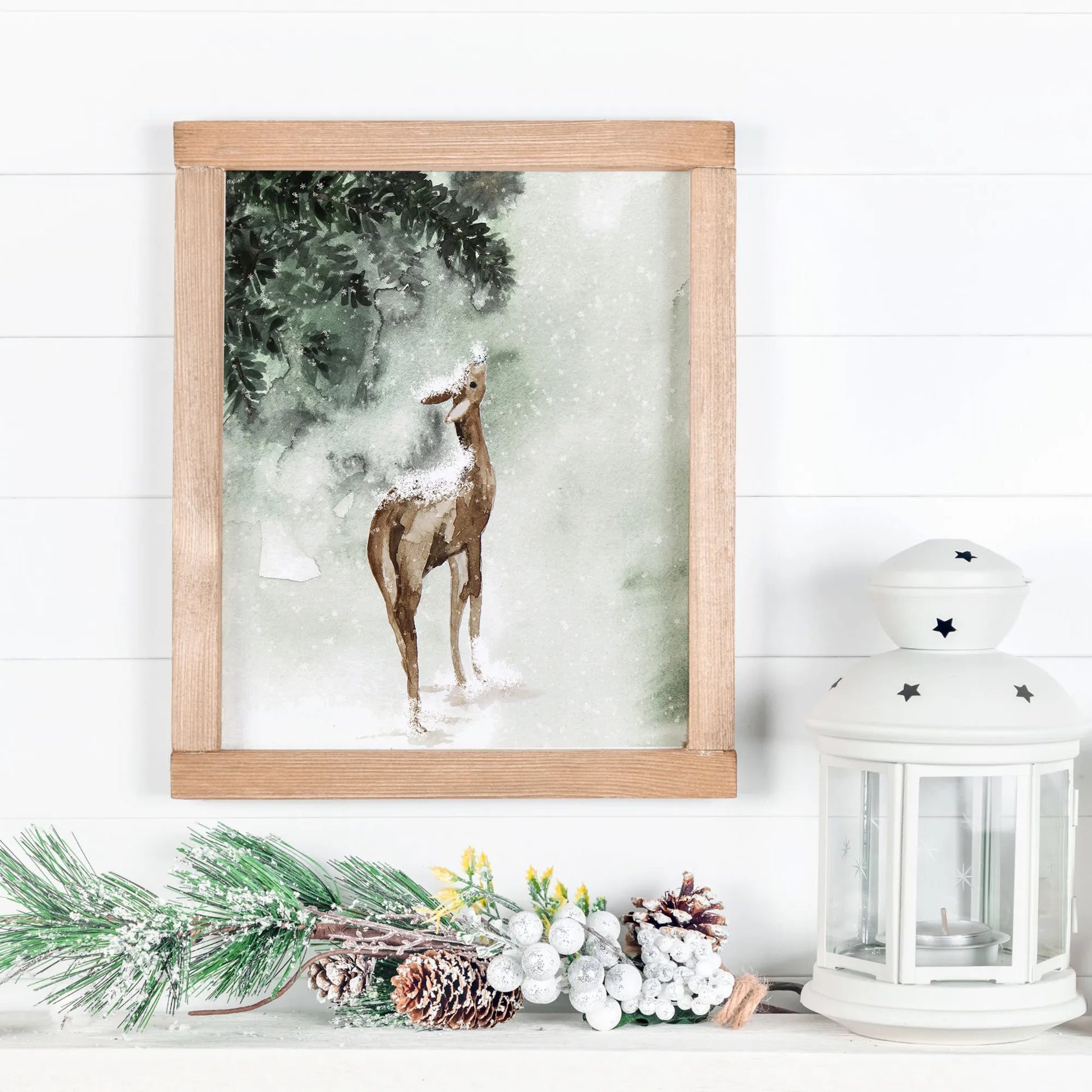 Tranquil Presence - Watercolor Deer in a Green Wonderland - DIGITAL DOWNLOAD