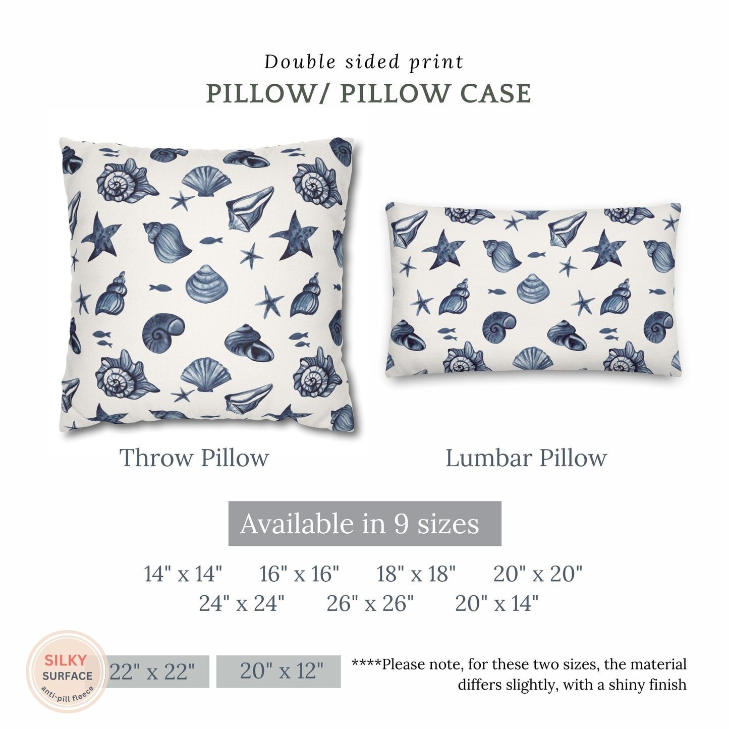 Seashell coastal PILLOW & COVER - SUMMER23PLW13