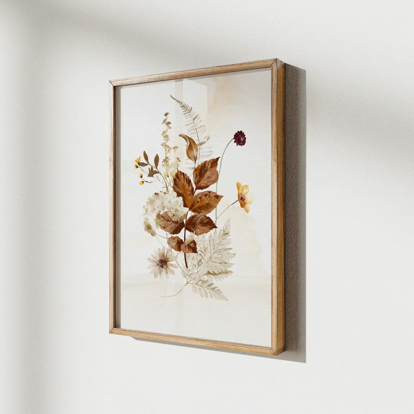 Fall Foliage - Autumn Art Print in wooden frame 
