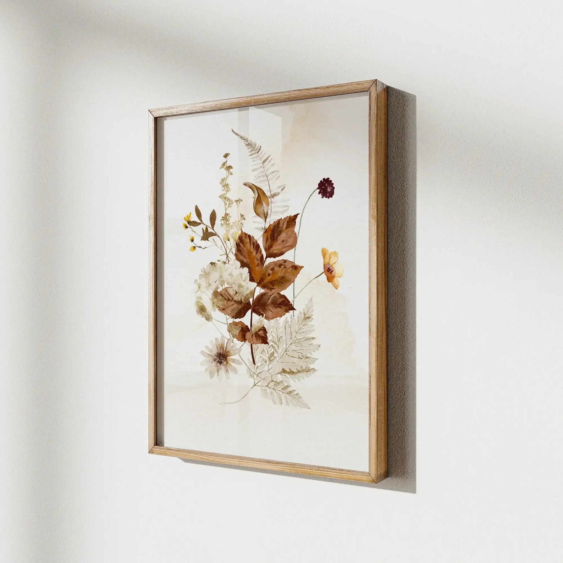 Fall Foliage - Autumn Art Print in wooden frame 
