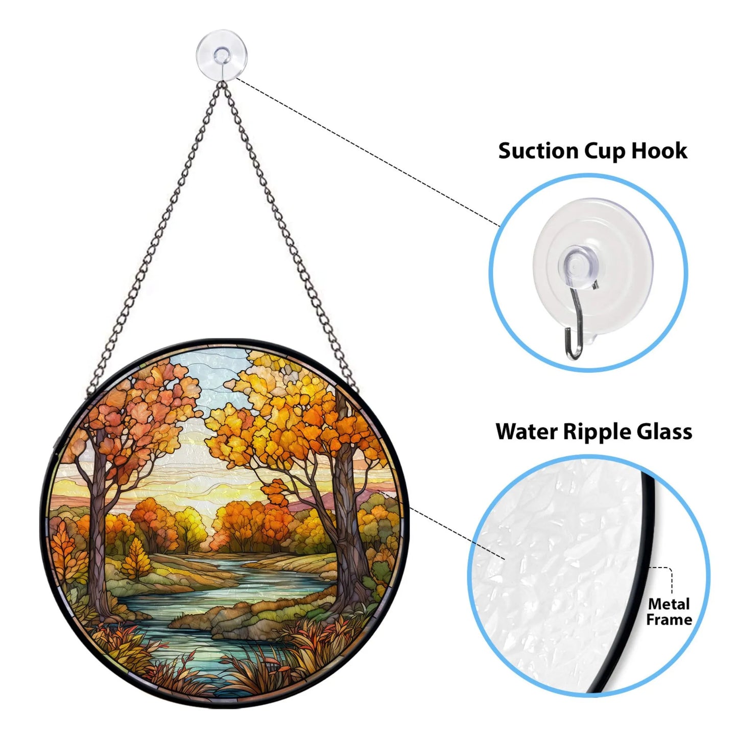 autumn landscape glass ornament from Blue Water Songs