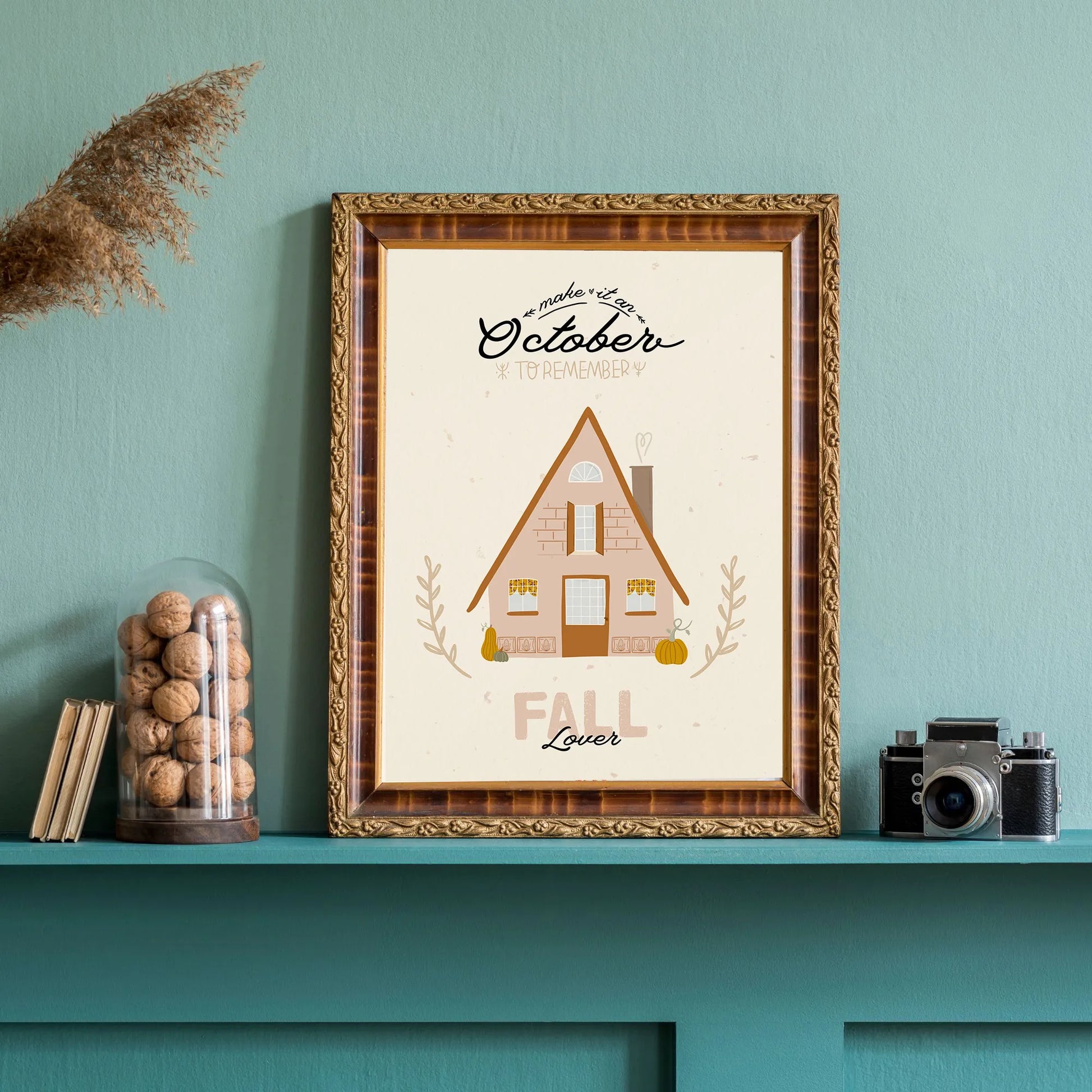 halloween decor with Fall lover poster from Blue Water Songs