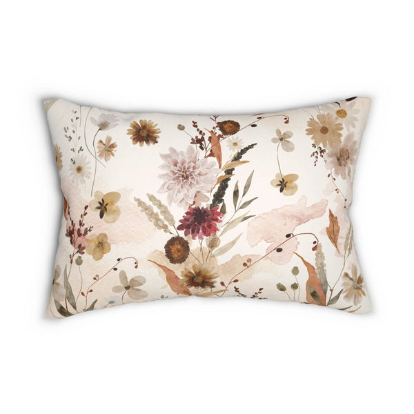 Watercolor Floral Autumn lumbar PILLOW from Blue Water Songs