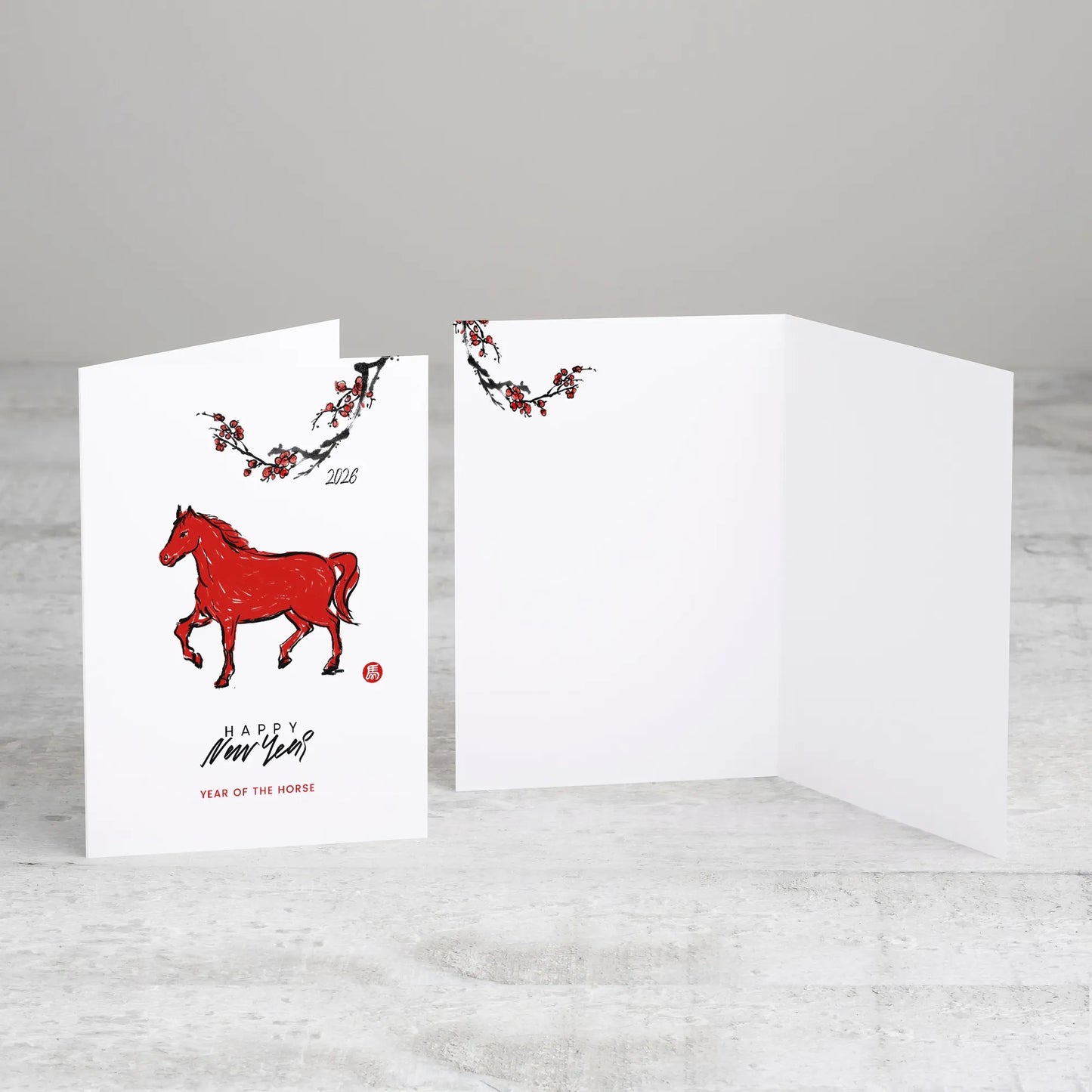 Fire Horse  — Lunar New Year, 2026 Greeting Card