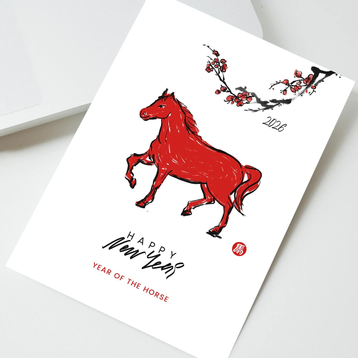 Fire Horse  — Lunar New Year, 2026 Greeting Card