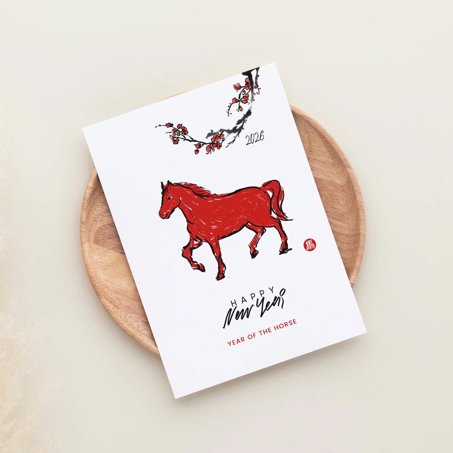Fire Horse  — Lunar New Year, 2026 Greeting Card