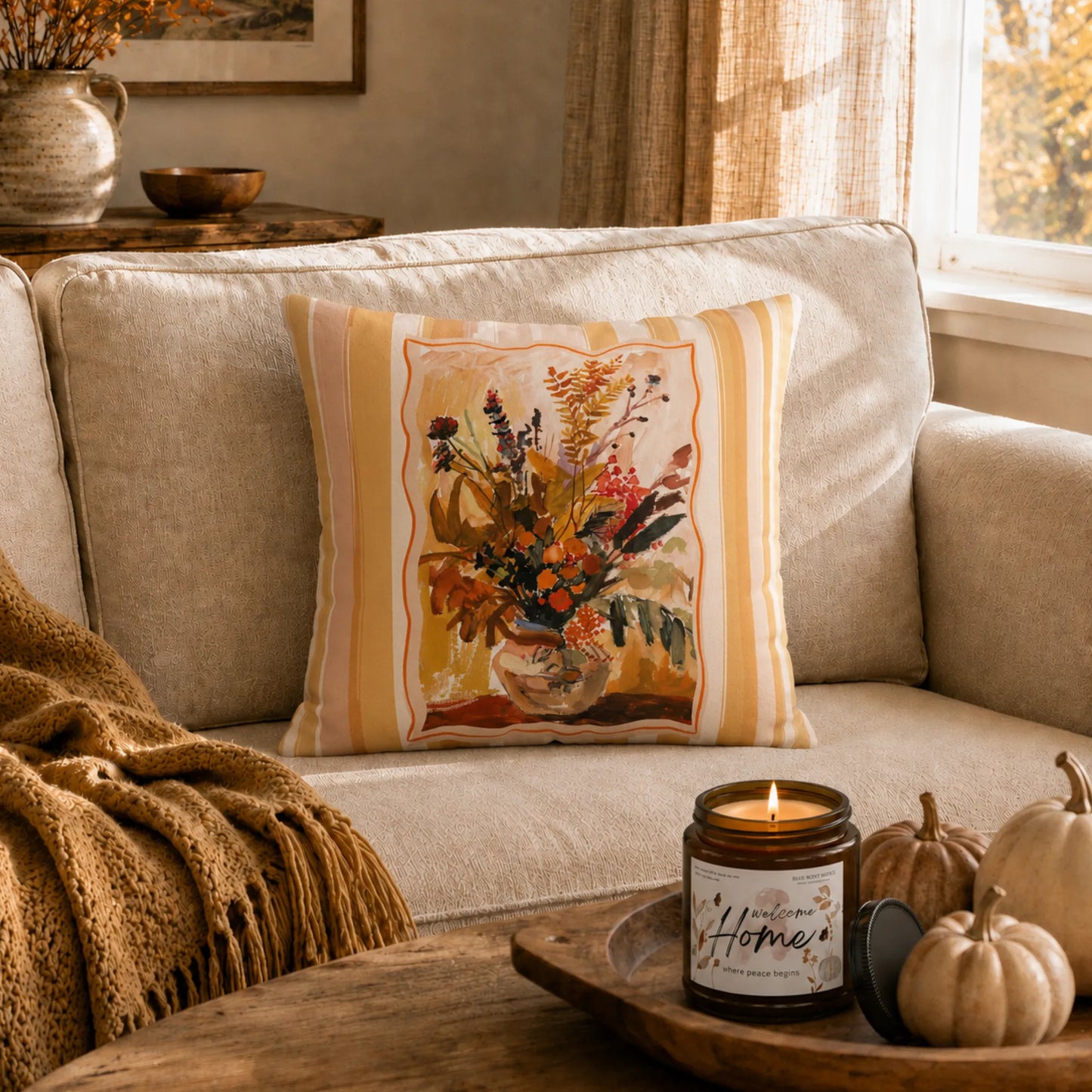 Autumn Bouquet Pillow and Cover