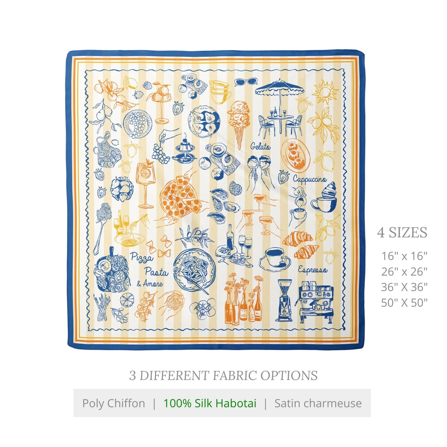 FOULARD En Soie Fleurs Sauvages Botaniques Colorées